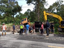 Rem Blong, Colt Diesel Milik PT Hananan Hilang Kendali lalu Terpersok Kedalam Parit di Jalan Takengon-Bireun