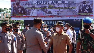 Kapolres Simalungun Pimpin Apel Gelar Pasukan Opersi Patuh Toba 2022, “Tertib Berlalu lintas Menyelamatkan Anak Bangsa”