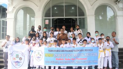 50 Atlet Taekwondo MIMAC diberangkatkan dari Balai Kota Siantar Ikuti Kejuaraan Piala Walikota Medan 