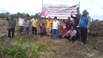 Tokoh Masyarakat bersama Warga Tolak Keras Kebun Bah Butong di Konversi ke Sawit 