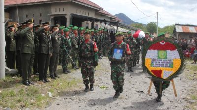 Dandim 0119/BM Pimpin Upacara Pemakaman Almarhum Serda (Purn) Fatkhul Hudhan secara Militer 
