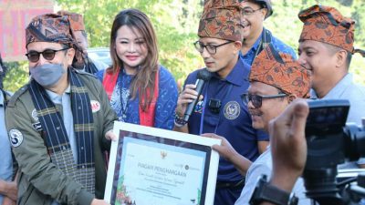 Wakapolres Wakili Kapolres Simalungun Dampingi Kunker Menteri Pariwisata Ke Wisata Kampung Warna Warni Tigarihit