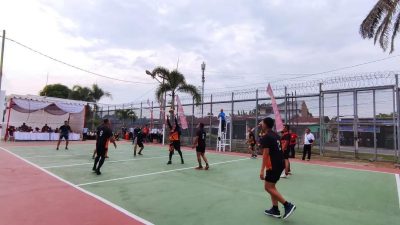 “Mela Mulih Adi La Rulih” Rutan Kabanjahe Kanwil Kemenhumkam Sumut kalahkan tim bola voli Lapas Wanita Medan 