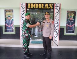 Perkokoh Sinergitas TNI-Polri, Kapolres Simalungun Kunjungi Di Batalyon Infanteri 122/Tombak Sakti