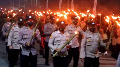Kapolres Bener Meriah Hadiri Upacara Taptu Pawai Obor Mengenang Detik-Detik Kemerdekaan RI