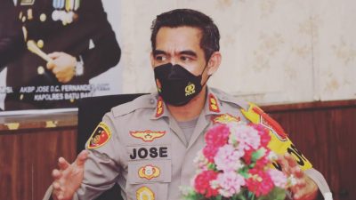 Polres Batubara Pasang Spanduk Seruan Berantas Judi
