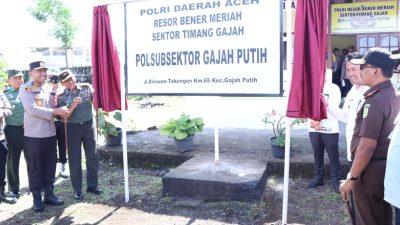 Polsubsektor Gajah Putih, Sektor Timang Gajah, Resor Bener Meriah Secara Resmi di Kukuhkan 