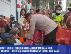 Sambut Hari Polwan ke-74 Tahun, Kapolres Karo bersama Polwan Gelar Bakti Sosial dan Santunan Kepada Dinas Kebersihan Lingkungan Hidup Pemda Karo