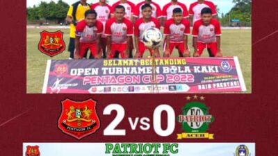 Pentagon FC Aceh Timur Tikam Patriot FC Aceh Utara dilapangan Nek Macut Alue Nireh 