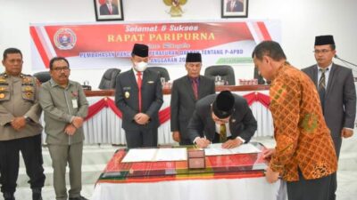 Ranperda P-APBD Humbahas T.A 2022 Disetujui Menjadi Perda Doloksanggul