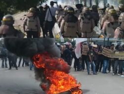 Unjuk Rasa Damai Mahasiswa di Mako Polda Sultra Berujung Bentrok dan Anarkis