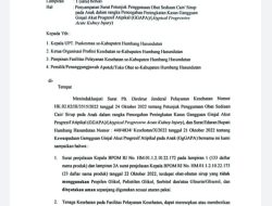 Plt Kadis Kesehatan P2KB Humbahas Keluarkan Surat Perihal Penggunaan Obat Sirup Pada Anak