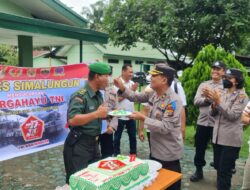 Polres Simalungun Beri Kejutan kepada TNI Di HUT Ke-77 Tahun 2022