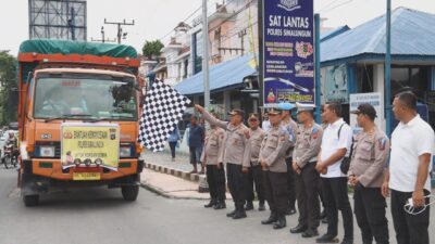 Polres Simalungun Berangkatkan Bantuan Kemanusiaan Korban Gempa di Tapanuli Utara