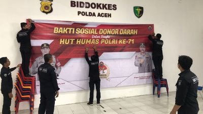 HUT Ke-71 Humas Polri, Polda Aceh Gelar Donor Darah