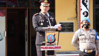 AKBP Ronald Jadi Inspektur Upacara Peringatan Sumpah Pemuda di Markas Komando Resor Simalungun