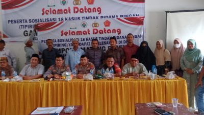 Mukim Pulau Pinaeng Gelar  Sosialisasi 18 Kasus Tipiring Desa 