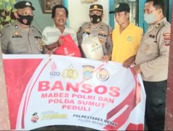 Polsek Medan Timur Salurkan Bantuan Kapolri ke Warga Kurang Mampu   