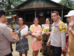 Kapolres Batu Bara AKBP Jose Fernandes, S.I.K Berikan Bantuan Sembako Kepada Korban Banjir