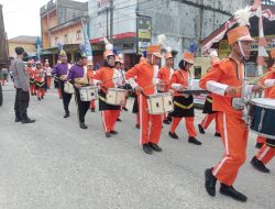 Polsek Gunung Meriah Lakukan Pengamanan Jalan Dalam Rangka Pawai Gebyar Muktamar ke-48