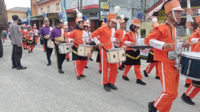 Polsek Gunung Meriah Lakukan Pengamanan Jalan Dalam Rangka Pawai Gebyar Muktamar ke-48