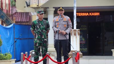 Apel Pagi di Polres Aceh Timur, Dandim 0104 Sebut Soliditas TNI-Polri di Aceh Timur Sangat Baik