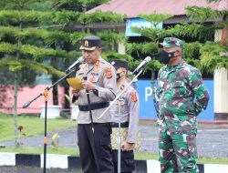 Kompak, TNI-Polri di Bener Meriah Lakukan Apel Bersama yang Digelar di Halaman Polres Bener Meriah