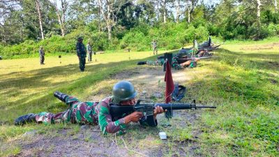 Personel Kodim 0119/BM Dilatih Menembak