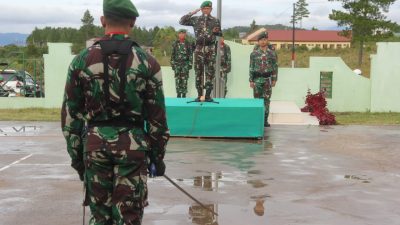 Upacara Bulanan di Lapangan Apel Makodim 0119/BM