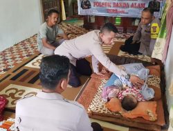 Bocah Penderita Gizi Buruk Dapat Perhatian Khusus dari Kapolsek Banda Alam