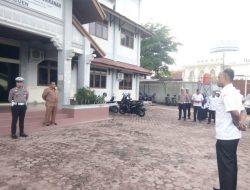 Dinas Pangan, Kelautan dan Perikanan dan Personel Satlantas Kabupaten Bireun Melaksanakan Apel Pagi Bersama 