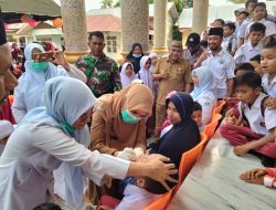 Pelda Razikun Hadiri Pelaksanan Sub-Pin Polio di Desa Blang Tambue