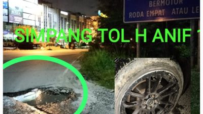 Gawat ! Ada Lubang di Akses Menuju Pintu Tol H Anif 1 Percut Seituan, Jangan Sampai Anda Jadi Korban Berikutnya !