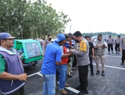 Kapolda Sumut Bawa Becak Bermotor Ajak Masyarakat Tertib Lalu Lintas