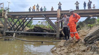 Kapolsek Pante Bidari Tindak Lanjuti Soal Kebocoran Pipa Gas milik PT Triangle Pasee-inc Laporan dari Masyarakat