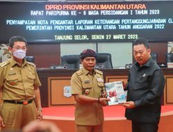 Gubernur dan Wagub Kaltara hadiri Rapat Paripurna ke-6, Penyampaian LKPj Kepala Daerah TA 2022