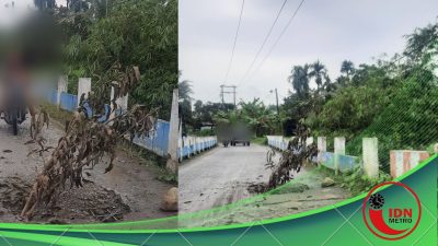 Astaga ! Jembatan Desa Namorih Rusak Diduga Akibat Melintasnya Angkutan Tambang Ilegal