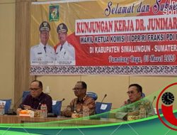 Dukung Pertumbuhan Ekonomi, Wakapolres Hadiri Reses Wakil Ketua Komisi II DPR RI di Pemkab Simalungun