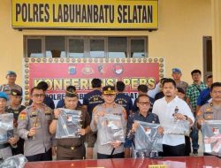 Tempo 2X24 Jam, Satreskrim Polres Labuhan Batu Selatan Ciduk 5 Perampok Bersenpi   