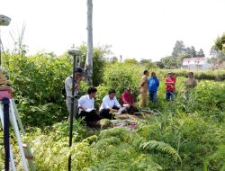 Polres Bersama BPN Taput  Cek Lokasi Pengerusakan Tanaman Keluarga Bonifasius Hutasoit di Belakang SD HKBP Sabungan Siborongborong