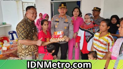 Komitmen Polres Simalungun Dalam Pencegahan Stunting, Kapolres Berikan PMT 110 Anak Asuh Tahap ke-IV  