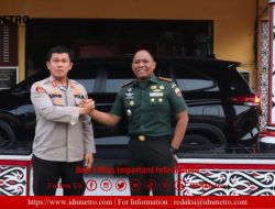 Perkuat Sinergitas TNI-Polri, Kapolres Simalungun Terima Kunjungan Dansecaba “B” Rindam I/BB