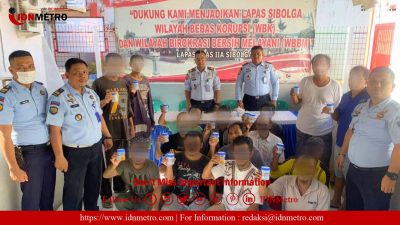 Lapas Kelas IIA Sibolga Rutin Giat Test Urine dan Pastikan Wbp Bersih dari Narkoba