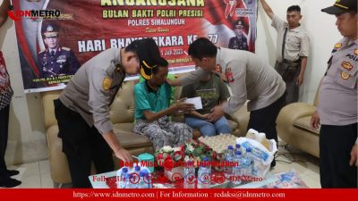 Kapolres Simalungun Kunjungi dan Beri Santunan Kepada Anggota yang Sakit Menahun, Wujud Kepedulian dalam Bulan Bakti Polri dan Hari Bhayangkara Ke-77