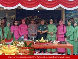 Peringatan HUT Bhayangkara Ke-77, Danramil 07 PS dan Jajarannya Kunjungi Polsek Bosar Maligas   