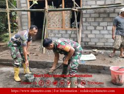 Koptu Mujiono Bersama Warga Desa Ngrendeg Gelar Kerja Bakti