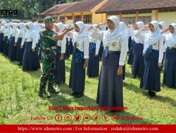 Masa Orientasi, Sertu Sapuwan Latih dan Bina Kedisiplinan Siswa Siswi SMPN 1 Kecamatan Selopuro