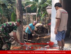 Babinsa Koramil Sanankulon Bersama Warga Dusun Sumberbuntung Gelar Gotong Royong