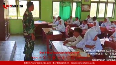 Sertu Sudarto Berikan Materi Kebangsaan kepada Siswa SDN IV Kaligambir