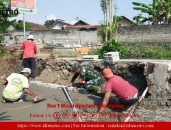 Tingkatkan Budaya Gotong Royong, Babinsa Koramil Sukorejo Gelar Kerja Bakti Bersama